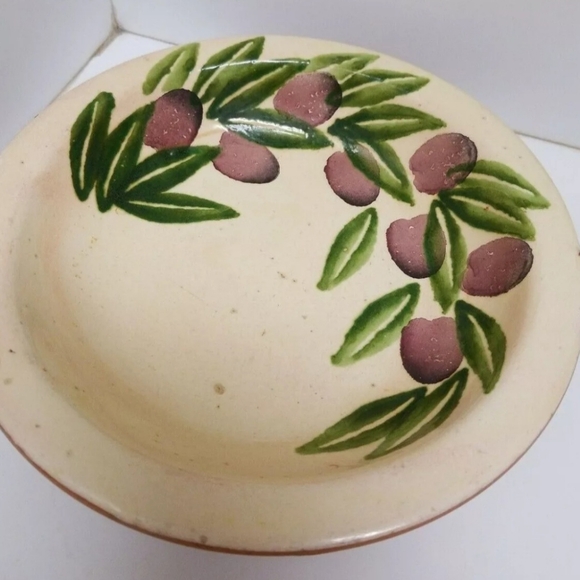 Vintage Ceramiche Alfa 8.5" Bowl- Italy- Olive Branch decoration Pre-owned - Picture 1 of 3